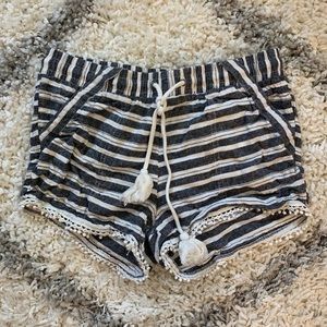 Striped Cloth Shorts